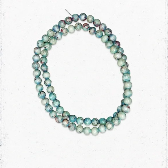 15A. Plastic Southwest Beaded Necklace - Picture 3 of 6